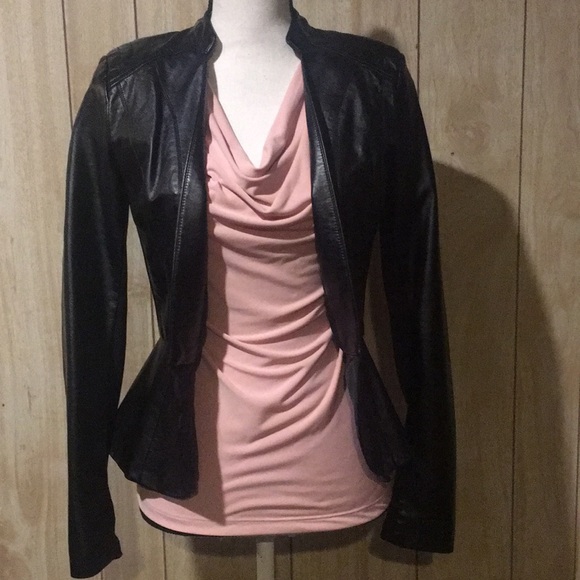 🌸XS New York & Company Blush Light Pink Blouse Classy Feminine Office Shirt Top🌸 - Picture 4 of 5